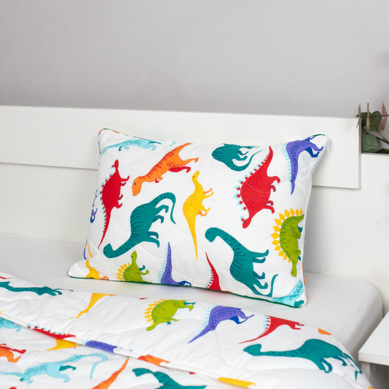 Подушка SELENA 'ДИНО', 40x60 см, со съемным стеганым чехлом на молнии и с внутренней подушкой